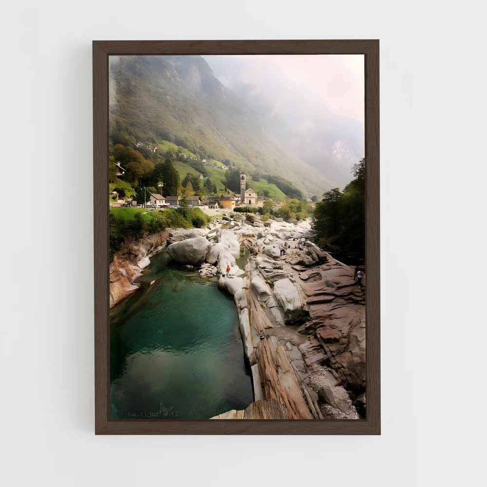 Poster Cascade de Verzasca – affiche Saut à l’élastique (vue 5)